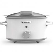 Crock-Pot CSC038X DuraCeramic Olla de Cocción Lenta 4.5L Blanca