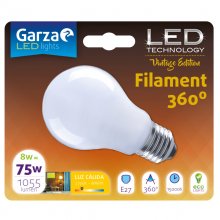Garza Vintage Edition Lâmpada LED 8W E27 Branco Quente en PcComponentes