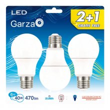 Garza Standard Pack 3 Lâmpadas LED 6W E27 Branco Quente en PcComponentes