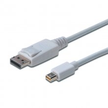 Digitus Cabo de Conexão Mini DP-Displayport 2m com Bloqueio Branco en PcComponentes