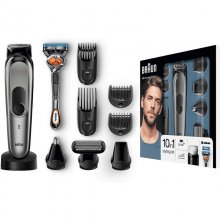 Braun MGK7021 Multigroomer 10 en 1 Cortapelo + Afeitadora + Recortador + Maquinilla