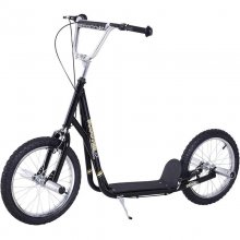 HomCom Scooter 2 Rodas Trotinete com Cavalete Preta en PcComponentes