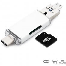 Unotec Lector de Tarjetas MicroSD con USB/MicroUSB/USB-C Reacondicionado en PcComponentes