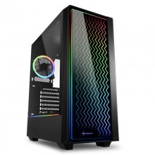 Sharkoon RGB LIT 200 Cristal Templado USB 3.1 Negra en PcComponentes