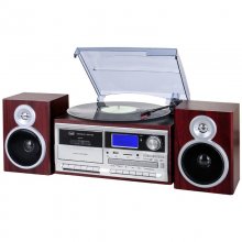 Trevi TT 1070E Tocadiscos Bluetooth/CD/SD/USB Madera