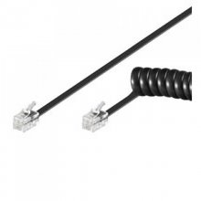 Bulk Hardware Telefon-Verlängerungskabel, 10 M (32,5 Ft) – Flach, Weiß, Für Telefon & Modem