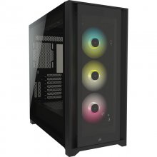 Corsair iCUE 5000X Torre ATX RGB Cristal Templado Negra en PcComponentes