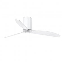 Faro Mini Tube Fan Ventilador de Techo con Mando 32W Blanco Brillante/Transparente