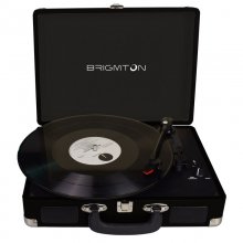 Brigmton BTC-404 Tocadiscos Portátil Negro