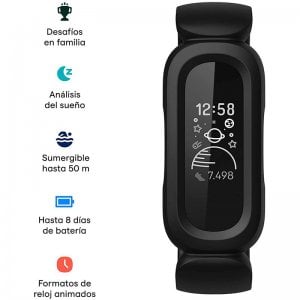 Bracelet Connecté Enfant Fitbit Ace Noir/Rouge