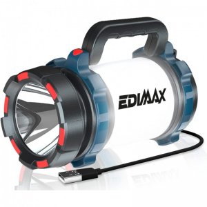 Edimax Linterna Camping luz led recargable lampara acampada alta potencia 4 modos de brillo 3.7v 4800mah 18650