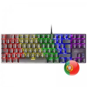 Mars Gaming MK80 Teclado Mecánico Negro FRGB Switch Azul Layout PT