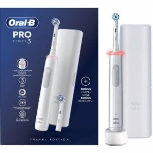 Oral-B Recambios de cabezales de cepillo de dientes eléctricos de repuesto  blanco 3D, paquete de 2