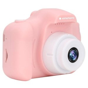 Cámara digital AgfaPhoto Realikids Cam Mini 12MP Rosa estabilizador pantalla 2"