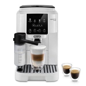 DeLonghi Magnifica Start Cafetera Superautomática con Depósito de Leche 15 Bares Blanca