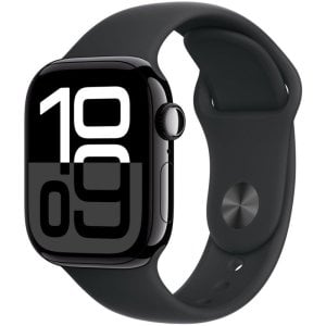 Apple Watch Series 10 GPS + Cellular 42mm Caja Aluminio Negro Azabache con Correa Deportiva Negra M/L