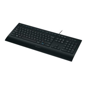 Teclado Logitech K280E Pro Alámbrico QWERTZ Alemán Membrana Negro Descansa Muñecas