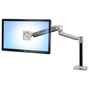 Braccio regolabile da scrivania per postazione di lavoro Sit-Stand per un singolo display 27 con montaggio VESA - Supporto ergonomico articolato da scrivana seduto/in piedi con vassoio per tastiera
