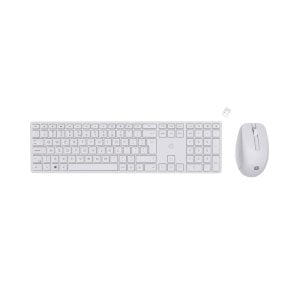 Teclado membrana HP Combo 650 Layout ES inalambrico con raton blanco