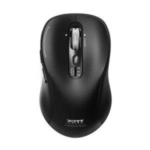 Ratón Port Designs 900707C RF Wireless Bluetooth 3200 DPI Negro Recargable