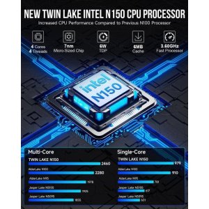 GMKtec G3 Plus Intel N150 16GB 512GB SSD Windows 11 Pro Mini PC