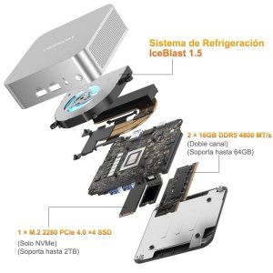 GEEKOM Mini PC A6 Ryzen 7 6800H 32GB RAM 1TB + Win11 Pro