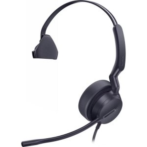 Auriculares Yealink UH42 con cable USB-A/USB-C para oficina, micrófono y control en línea, color negro