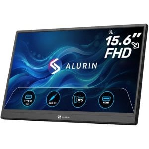 Monitor Portátil Alurin CoreVision Air 15,6″ Full HD IPS 60Hz USB-C Mini HDMI con Altavoces y Funda