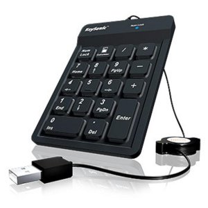 Teclado KeySonic ACK-118BK USB compacto con 18 teclas y calculadora integrada