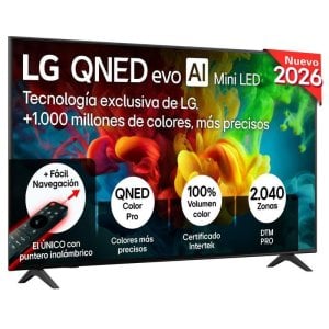 TV LG QNED evo AI Mini LED 65QNED82B6B 65" 4K UltraHD 144Hz Smart TV WebOS HDR10