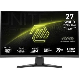 Monitor MSI MAG 275CQF E18 27" WQHD 180Hz Rapid VA Curvo FreeSync HDR listo 0,5ms