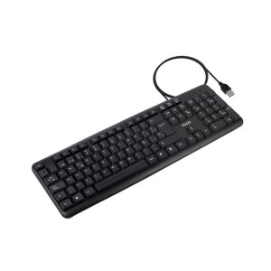 Teclado TooQ TQK-2002-B membrana con cable USB negro 104 teclas