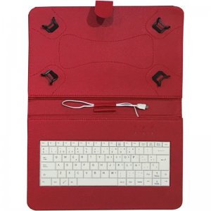 Talius CV-3006 Funda Universal con Teclado Roja para Tablet 10"