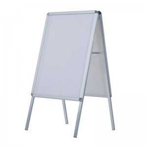 Homcom 910-006 Panel Publicitario Doble Cara Aluminio y PVC Blanco