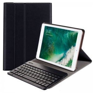 ,Cubierta con iPad 2018/iPad 2017/iPad Pro 9.7/iPad Air 2/1 Champán Incluye Ñ Funda iPad con Ranura para Lápiz y Teclado Desmontable Magnética Bluetooth Español Funda con Teclado iPad 9.7 2018 