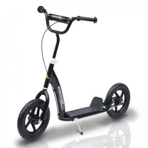 HomCom Scooter Patinete con 2 Ruedas Manillar Ajustable Negro