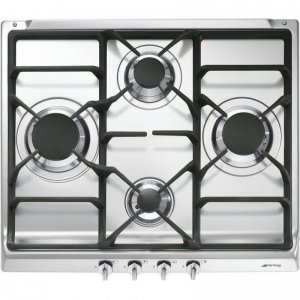 Smeg S60GHS Placa de Gas 4 Zonas 60cm Inox