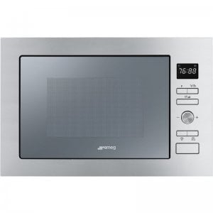 Smeg FMI425S Microondas Integrable con Grill 25L 900W Inox/Plata