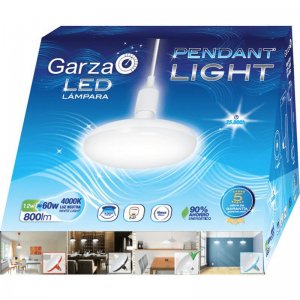 Garza Pedant Light Lámpara Colgante LED 12W E27 Blanca