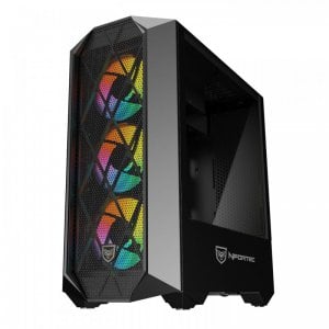 Nfortec Synistra Cristal Templado USB 3.0 RGB Negro