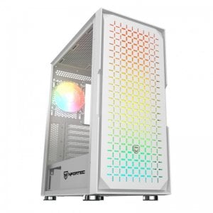 Nfortec Surtur Cristal templado usb 3.0 argb blanca reacondicionado white torre gaming atx con frontal