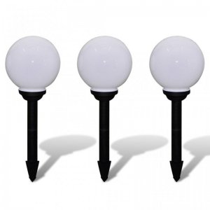 Lámpara Solar De en forma bola con led 20 cm 3 unidades vidaxl pack 1.2w 20cm