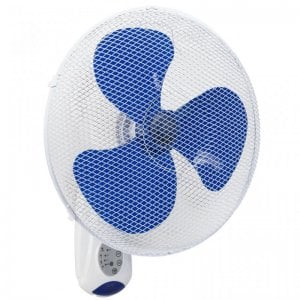 Bestron Ventilador de Pared con Mando a Distancia 45W Blanco/Azul