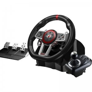 Pack Volant race wheel pro 2 avec levier de vitesse + Pédalier pour PS4 /  PS3 / Xbox one / Switch / PC au meilleur prix