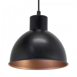 Eglo Truro 1 Lámpara Colgante E27 Negro/Cobre