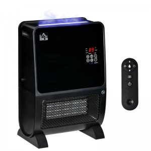 Homcom Calefactor Cerámico con Humidificador 2000W Negro