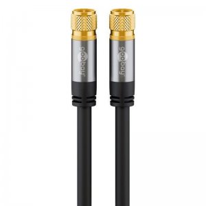 Goobay Cable de Antena Satélite HDTV 135dB Tipo F Macho 2m Negro Goobay Cable de Antena Satélite HDTV 135dB Tipo F Macho 2m Negro