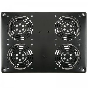 RackMatic Tapa Superior 4 Ventiladores con Termostato para MobiRack/MobiRack-HQ Negra