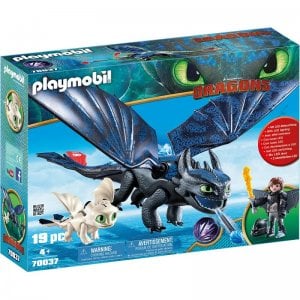 Playmobil Dragons: Hipo y Desdentao con Bebé Dragón