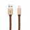 Unotec Cable USB a Lightning Cuero Trenzado Marrón 1m